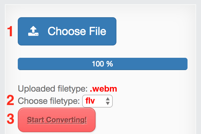 How to convert WEBM files online to FLV